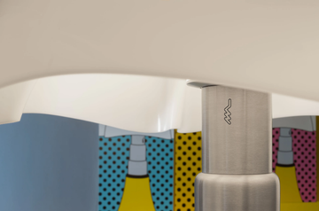 PIPISTRELLO POP MED - Steel table lamp and methacrylate lampshade by Martinelli Luce - view 3